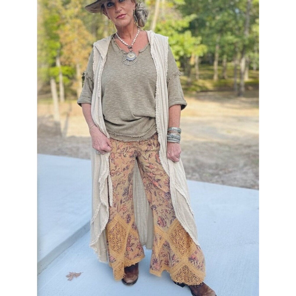 Jaded Gypsy Cream Love At First Bite Duster Cardigan Lagenlook Boho